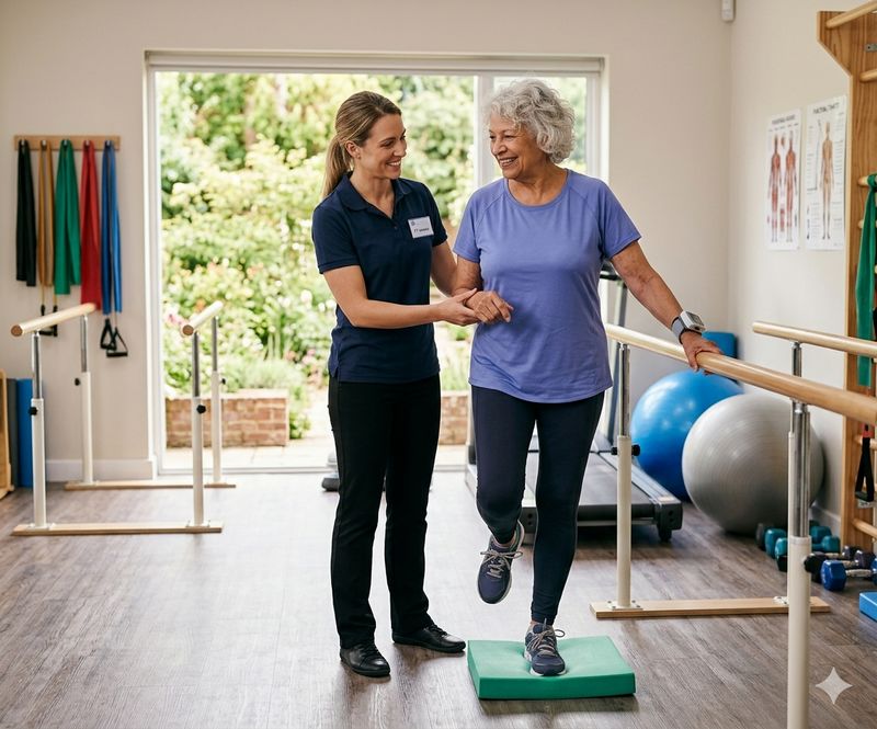 Physical therapy session at Landmark of Richton Park